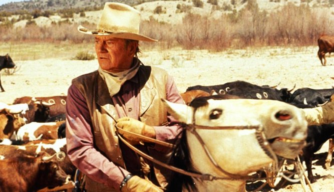 John Wayne et les cowboys